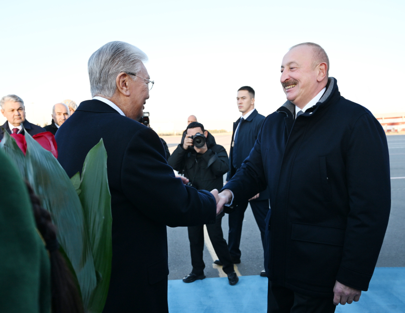 İlham Əliyevin Qazaxıstana səfəri başladı (FOTO)
