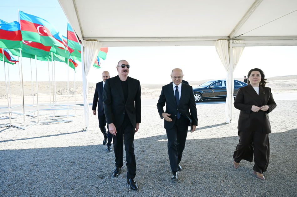 Prezident Şahvəlli kəndində elektrik stansiyalarının təməlini qoydu (YENİLƏNİB)