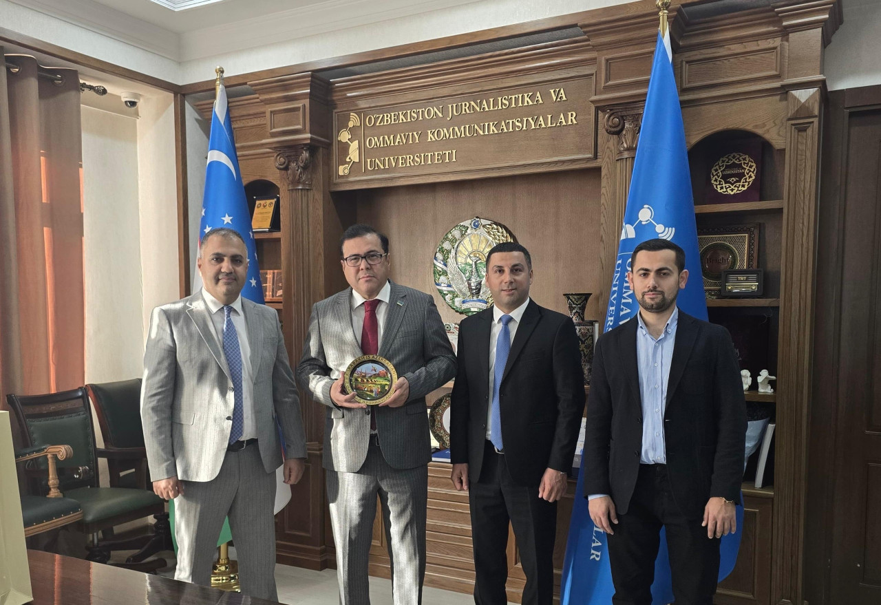 Tanınmış jurnalistlər Özbəkistanda səfir və rektorla görüşdü (FOTO)
