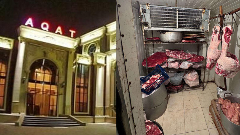 “Aqat”da insanlara camış əti verilirmiş (FOTOLAR)