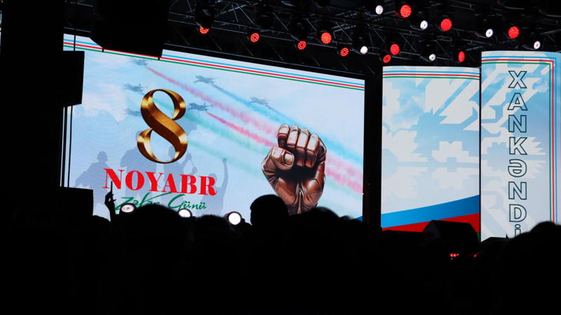 Xankəndidə Zəfər atəşfəşanlığı oldu (FOTO)