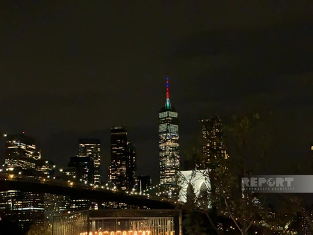 Nyu-York göydələnləri Azərbaycan bayrağı ilə işıqlandırıldı (FOTO)