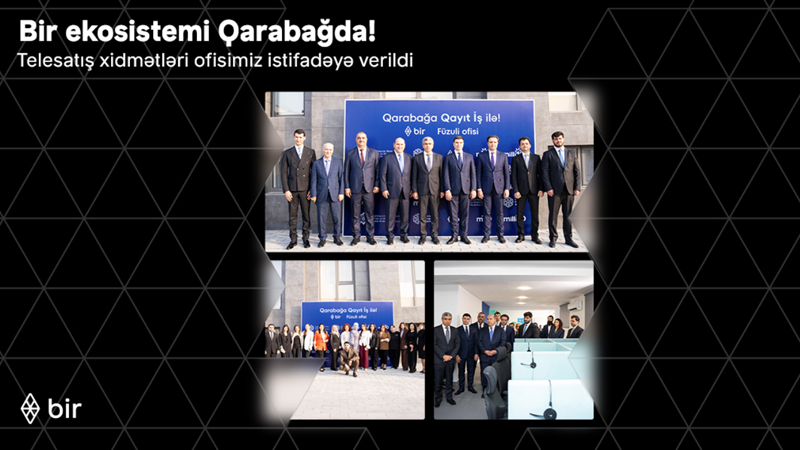 Bir ekosistemindən Qarabağda daha bir təşəbbüs: m10 və MilliÖn telesatış xidmətləri üçün yeni ofis açıldı