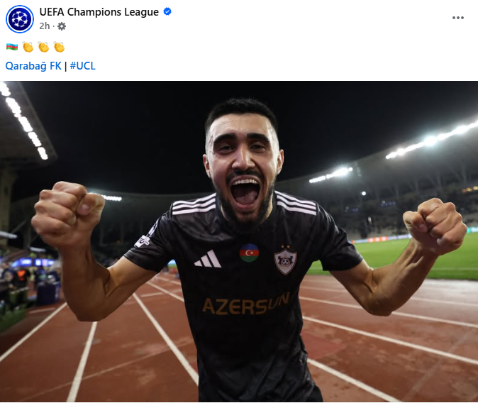 UEFA “Qarabağ”ı paylaşdı (FOTOLAR)