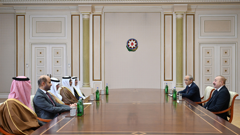 Prezident Ərəb Koordinasiya Qrupuna daxil olan üzv qurumların rəhbər şəxslərini qəbul etdi (FOTO)