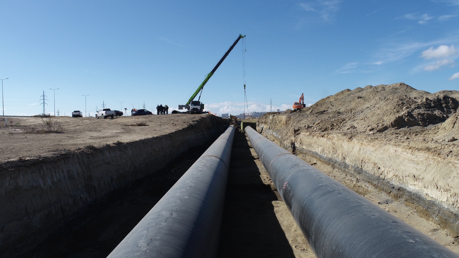 Zığ-Hövsan kanalizasiya kollektoru tikilir (FOTO/VİDEO)