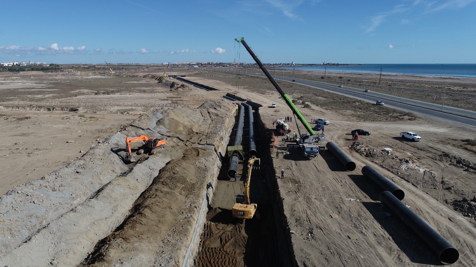 Zığ-Hövsan kanalizasiya kollektoru tikilir (FOTO/VİDEO)