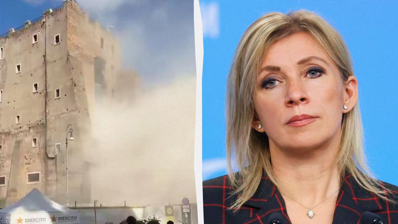 Zaxarova Romadakı qüllənin faciəli çöküşünü lağa qoydu: İtaliyadan sərt cavab gəldi