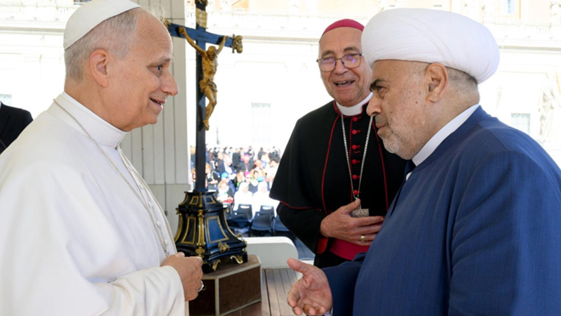 Şeyxülislam Roma Papası ilə görüşdü (FOTO)
