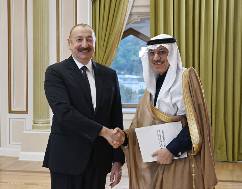 Prezident Ərəb Koordinasiya Qrupuna daxil olan üzv qurumların rəhbər şəxslərini qəbul etdi (FOTO)