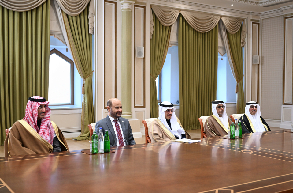 Prezident Ərəb Koordinasiya Qrupuna daxil olan üzv qurumların rəhbər şəxslərini qəbul etdi (FOTO)