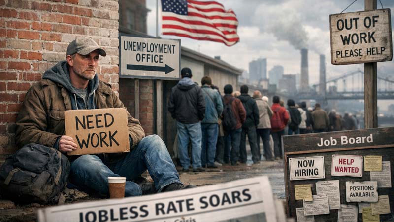 ABŞ-də işsizlik səviyyəsi son dörd ilin ən yüksək həddinə çatıb
