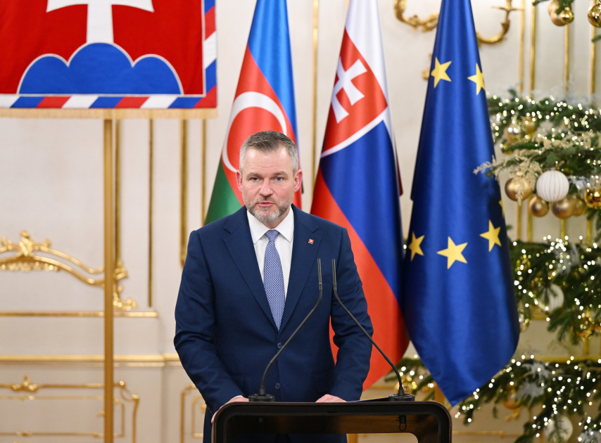 Azərbaycan və Slovakiya prezidentləri mətbuata bəyanatlarla çıxış etdi (YENİLƏNİB)