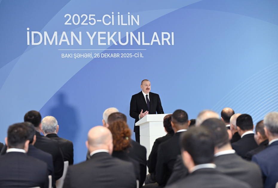 Prezident ilin idman yekunlarına həsr olunan mərasimdə iştirak etdi (YENİLƏNİB)