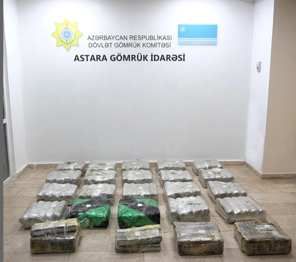 Astara Gömrük İdarəsində 148 kiloqramdan artıq narkotik vasitə aşkarlandı
