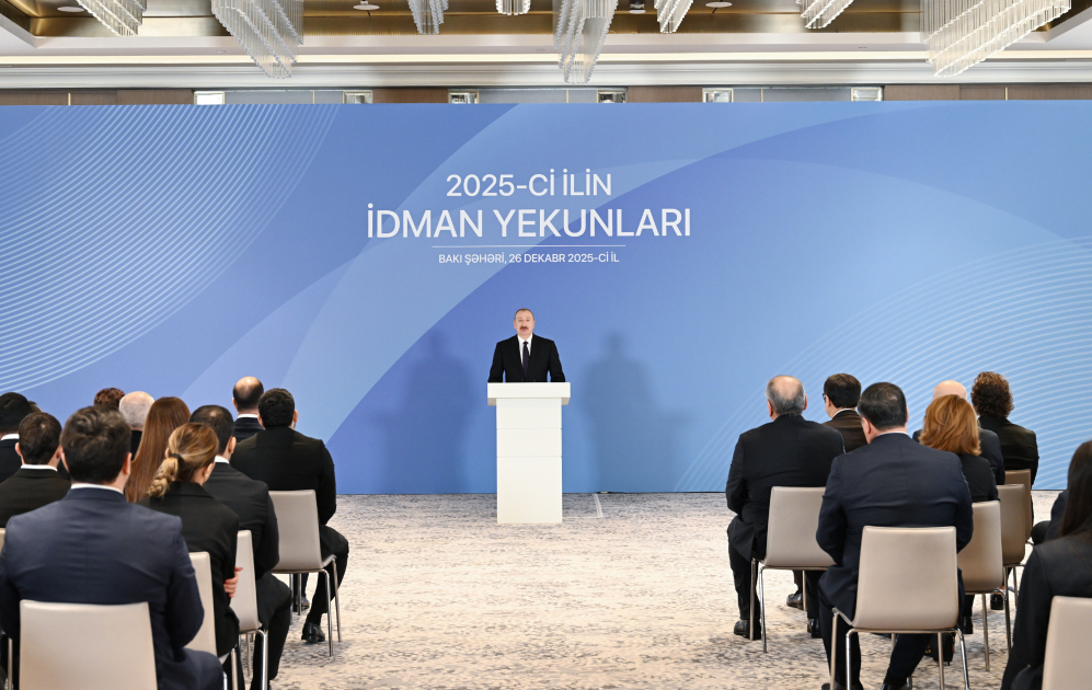 Prezident ilin idman yekunlarına həsr olunan mərasimdə iştirak etdi (YENİLƏNİB)