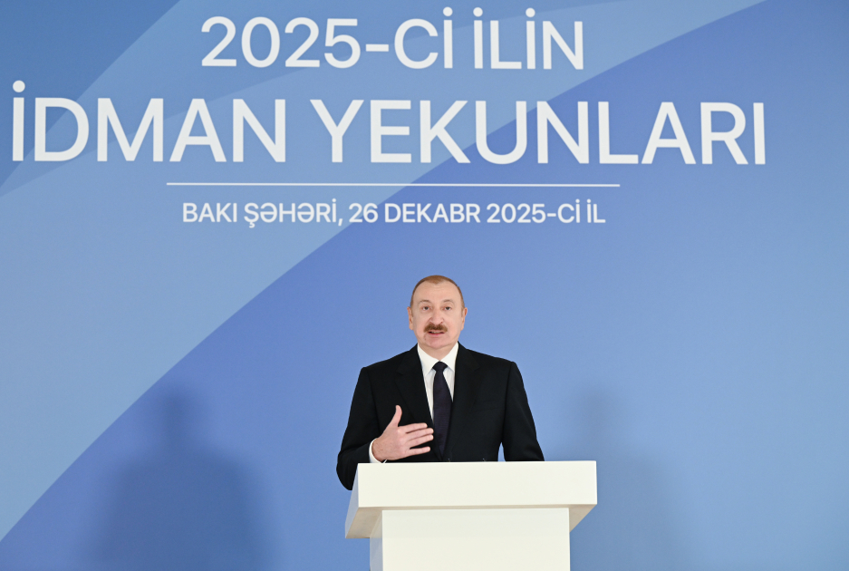 Prezident ilin idman yekunlarına həsr olunan mərasimdə iştirak etdi (YENİLƏNİB)
