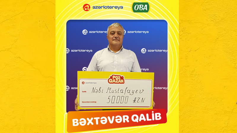 OBA marketlər şəbəkəsindən alınan lotereya bileti 50 000 AZN uduş gətirdi