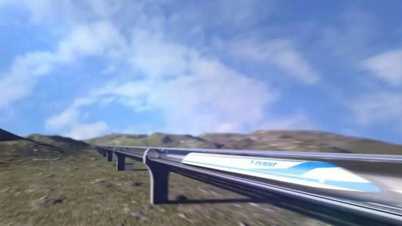 Çinin təyyarələrdən daha sürətli “uçan qatarı” 