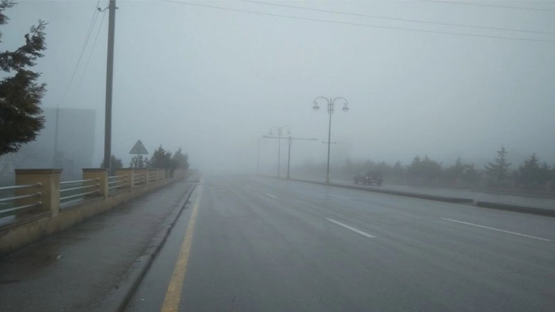 Bəzi yerlərdə görünüş məsafəsi 500 metrədək məhdudlaşır - FAKTİKİ HAVA