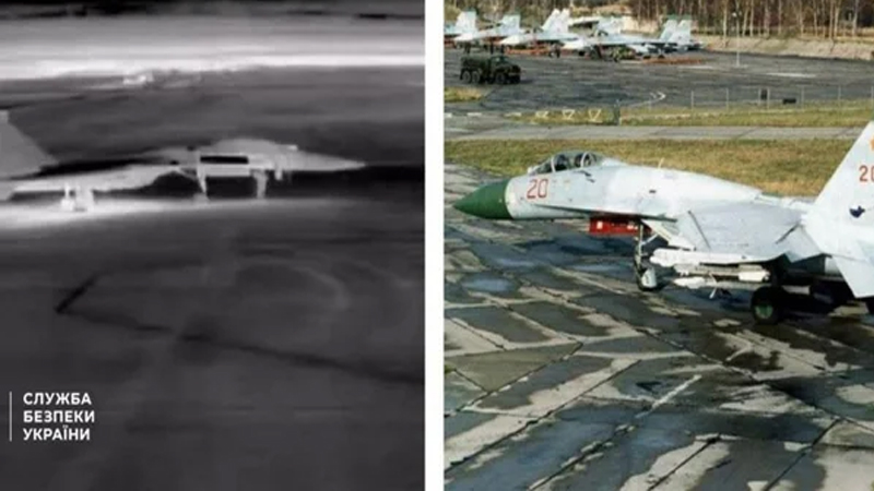 Ukrayna Krımda Rusiyaya məxsus iki Su-27 təyyarəsini vurdu (FOTO)