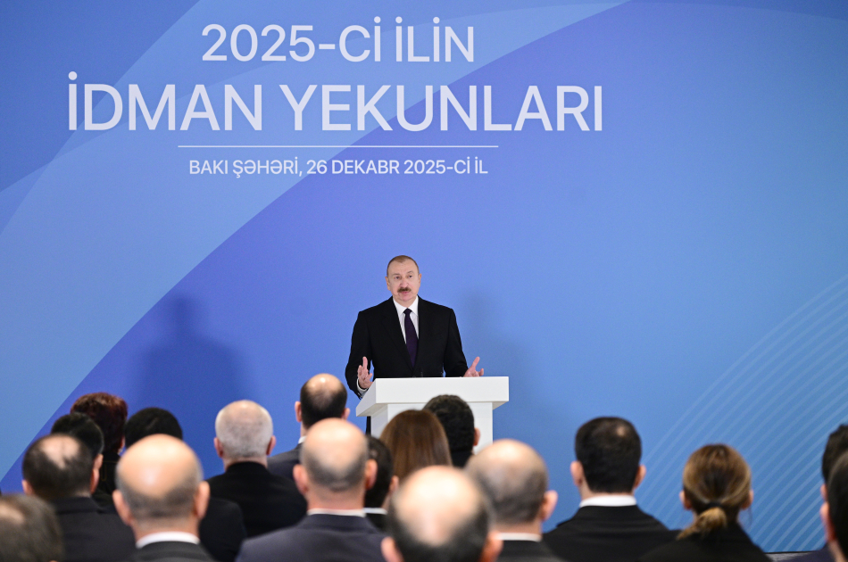 Prezident ilin idman yekunlarına həsr olunan mərasimdə iştirak etdi (YENİLƏNİB)