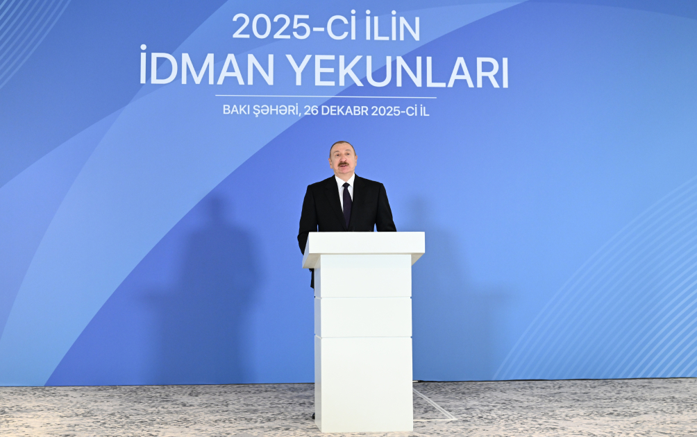 Prezident ilin idman yekunlarına həsr olunan mərasimdə iştirak etdi (YENİLƏNİB)