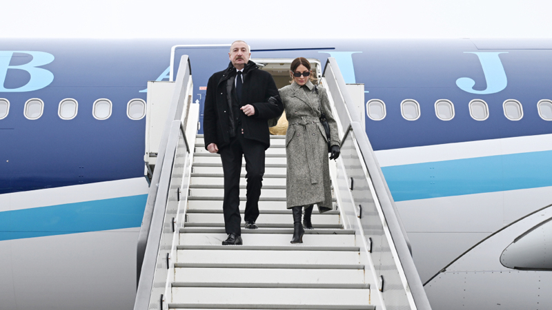 Prezident və birinci xanım Sürixə getdi (FOTO)