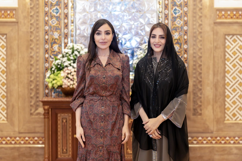Leyla Əliyeva Maskatda Omanın birinci xanımı ilə görüşdü