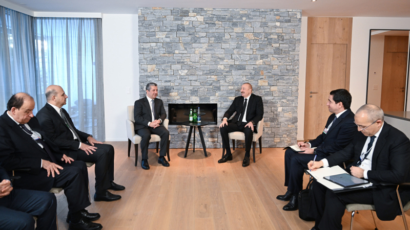 İlham Əliyev Davosda görüşlər keçirdi (YENİLƏNİB)