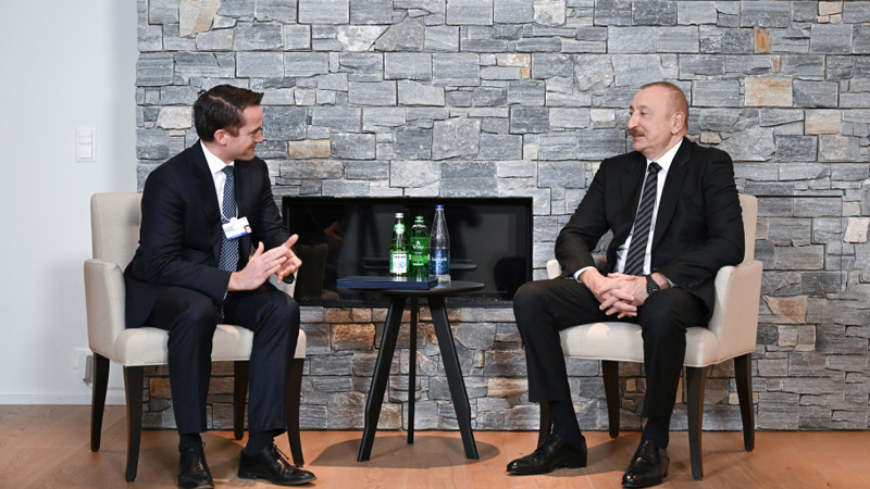 İlham Əliyev Davosda 