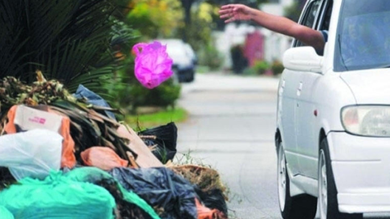 Küçəni zibilləyən sürücü cəzalandırıldı