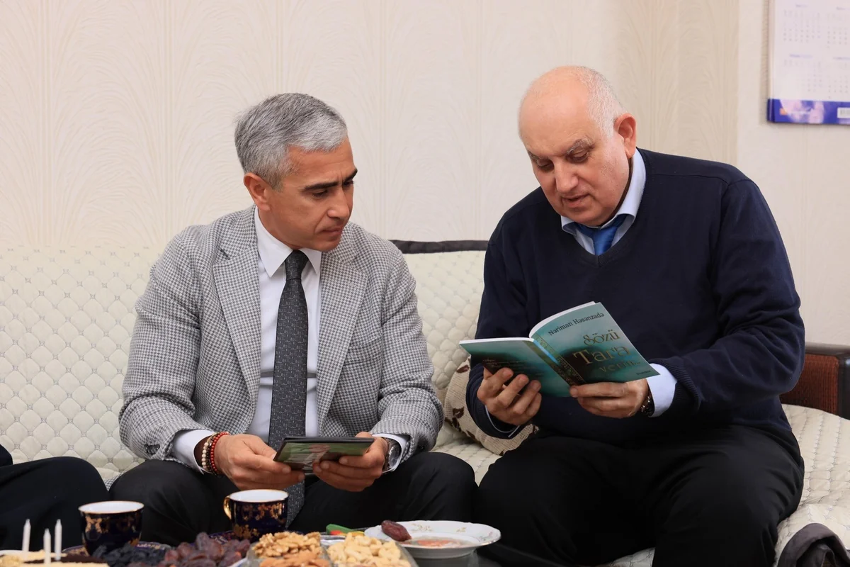 Anar Ələkbərov Nəriman Həsənzadəni evində ziyarət etdi (FOTO)