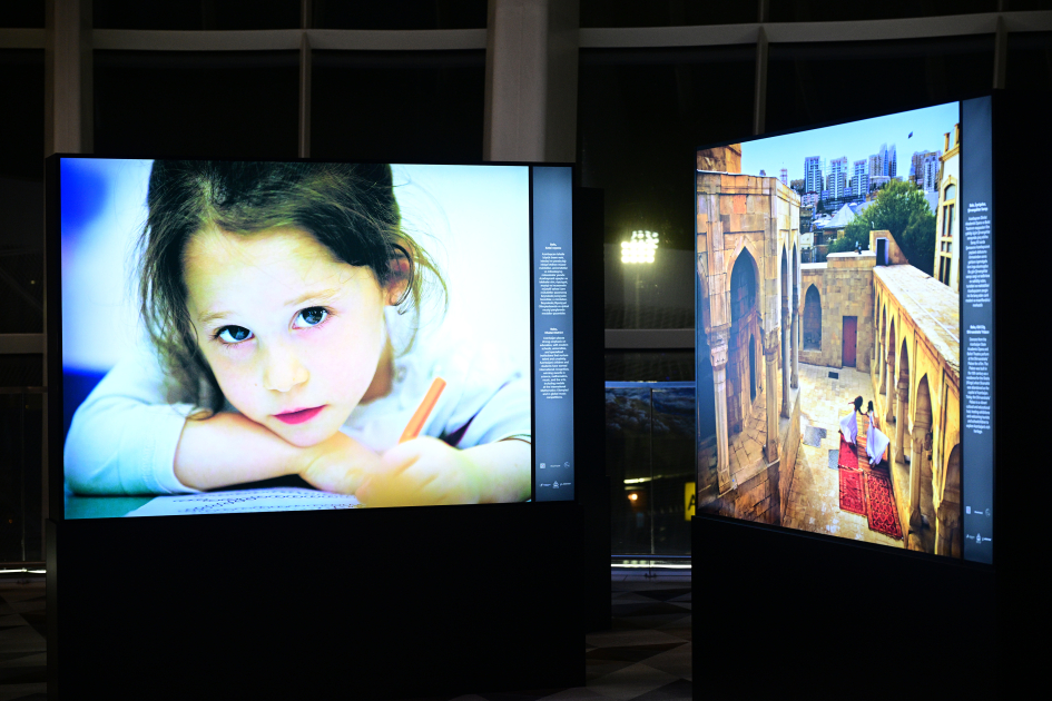 Leyla Əliyeva Deqatinin sərgisində (FOTO)