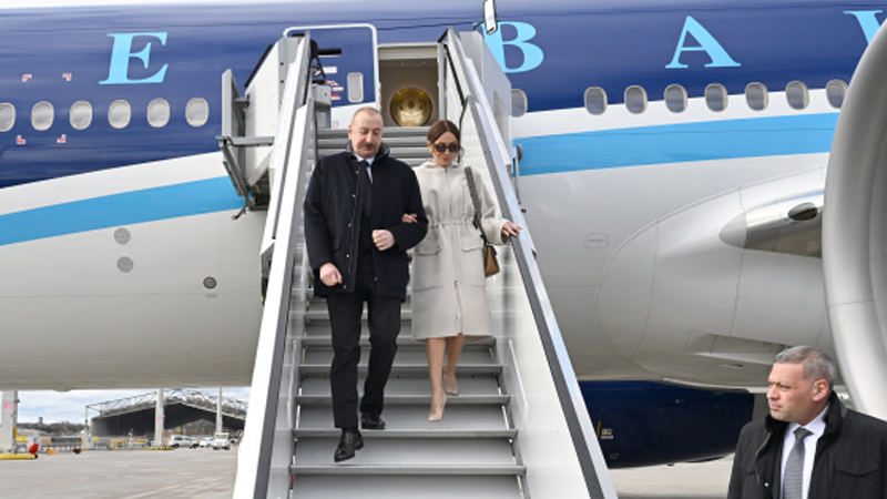 İlham Əliyev Almaniyaya səfərə getdi (FOTO)