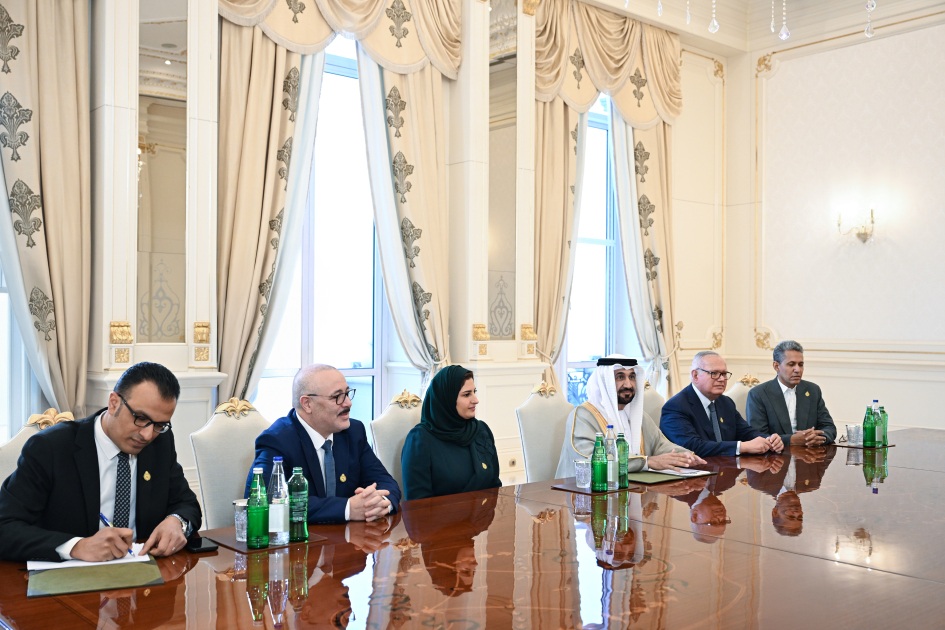 Prezident Ərəb Parlamentinin prezidentini qəbul etdi (FOTO)