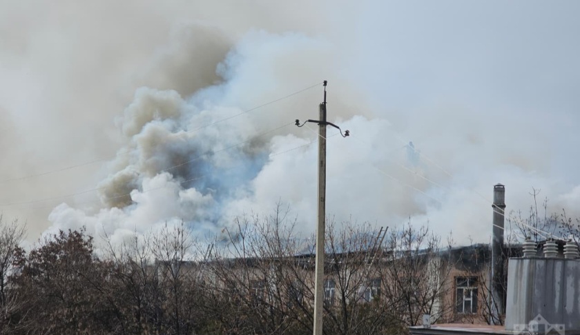 Naxçıvanda hərbi hissədə yanğın olub (FOTO)