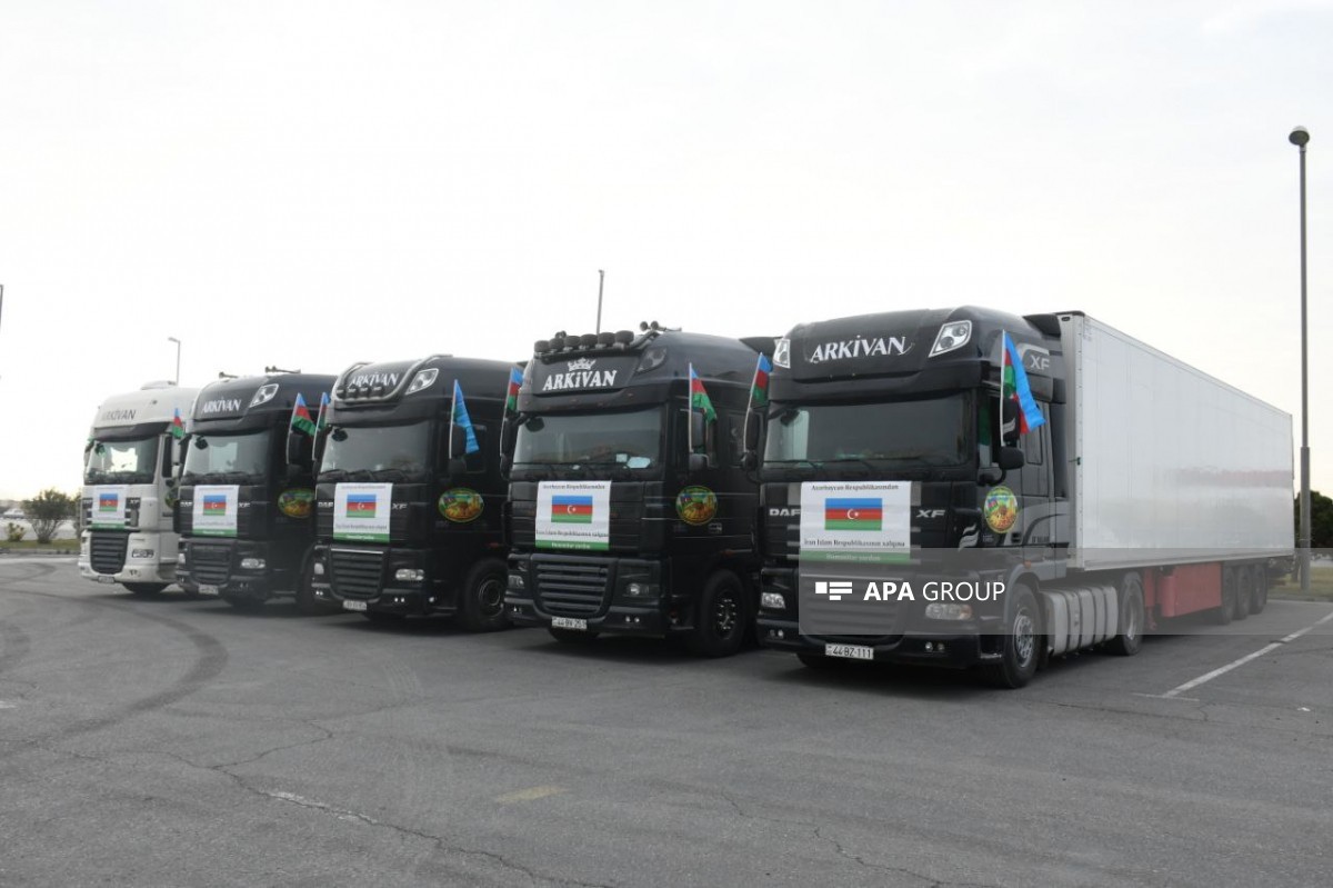 Azərbaycandan İrana növbəti humanitar yardım (FOTO)