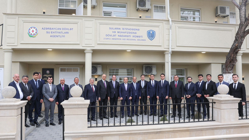 Zaur Mikayılov Nəzarət Xidmətinin 2 saylı Abşeron-Xızı regional bölməsinin yeni inzibati binası ilə tanış oldu