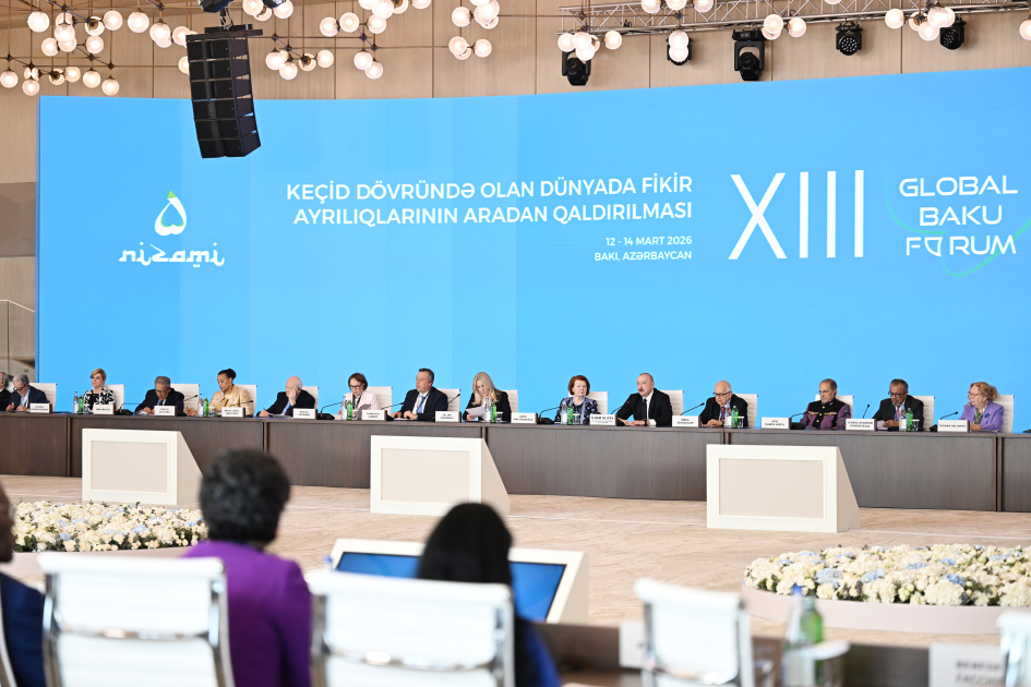 Prezident XIII Qlobal Bakı Forumunun açılış mərasimində çıxış etdi (YENİLƏNİB)