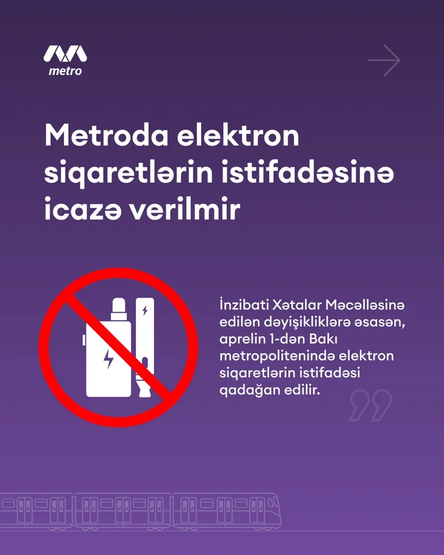 Bakı metrosunda yeni qadağa