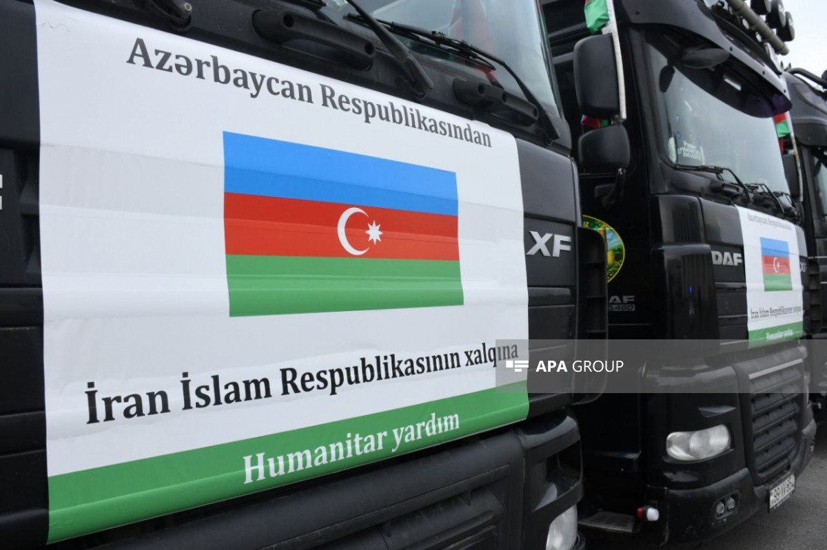 Azərbaycandan İrana növbəti humanitar yardım (FOTO)