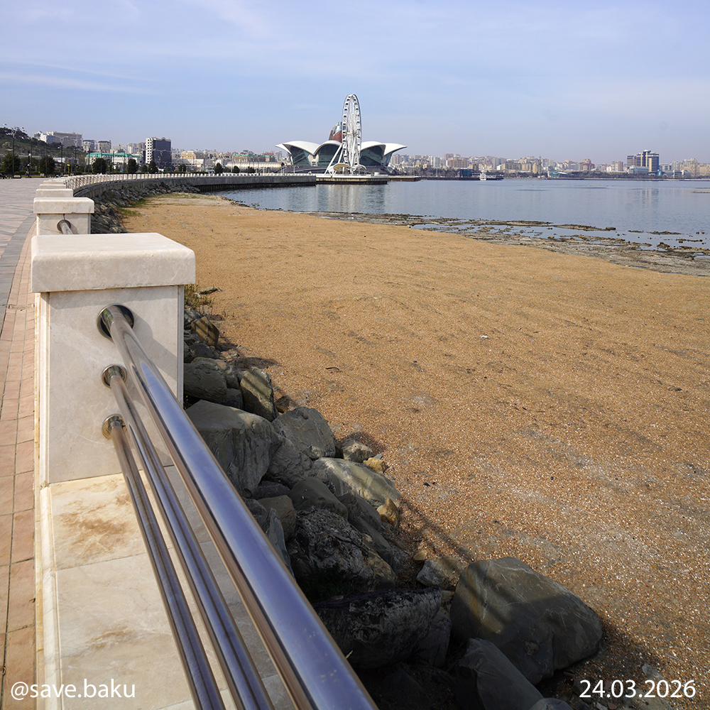 Xəzər geri çəkilir: Bakı buxtası ilə bağlı həyəcan siqnalı (FOTO)