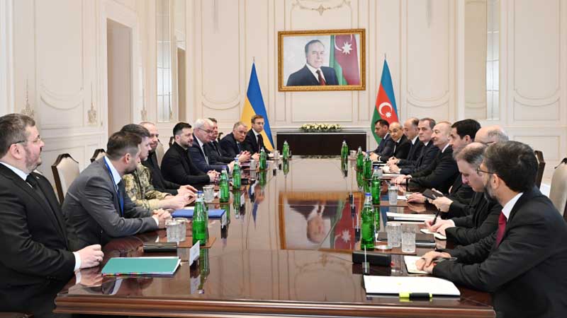 Qəbələdə İlham Əliyev və Zelenski arasında geniş tərkibdə görüşü keçirildi (YENİLƏNİB/FOTO/VİDEO)