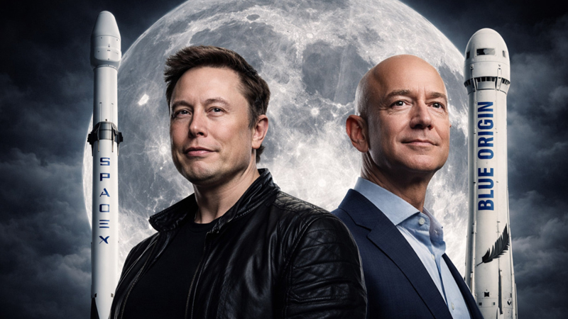 Kosmosda qonşu rəqabəti: Mask və Bezos orbitdə üz-üzə gəlir