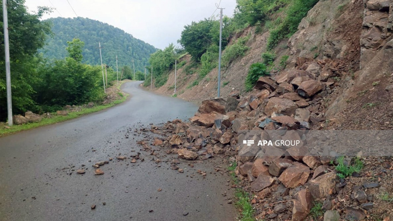 Qubanın Afurca kəndində torpaq sürüşməsi qeydə alındı