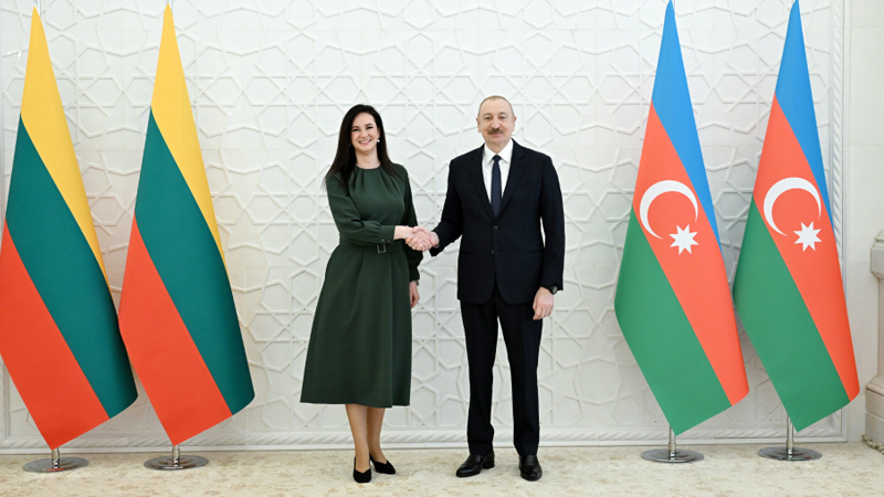 Prezident Litvanın Baş nazirini və türk naziri qəbul etdi (YENİLƏNİB)