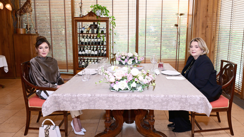 Tbilisidə Mehriban Əliyevanın şərəfinə lanç verildi (FOTO)