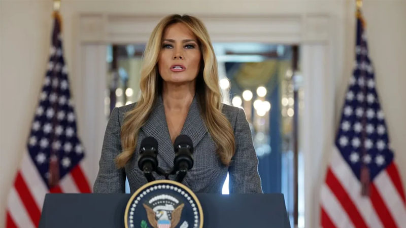 Melania Tramp ilk dəfə canlı yayımda təkzib etdi: 