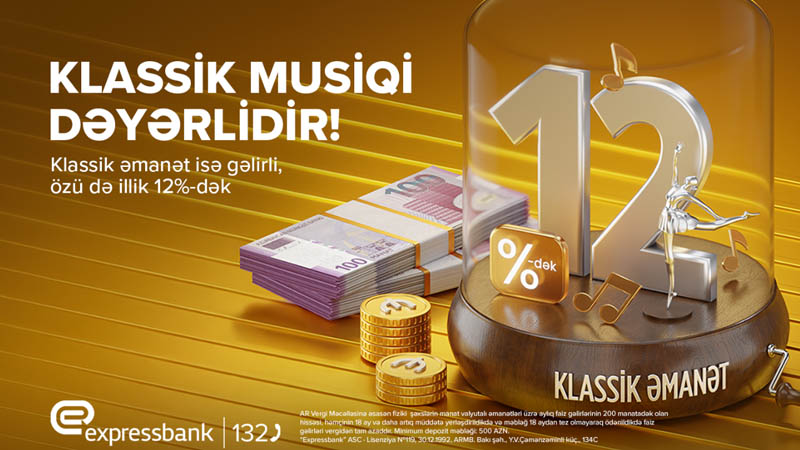 Bu bank pulunuza illik 12% gəlir təklif edir